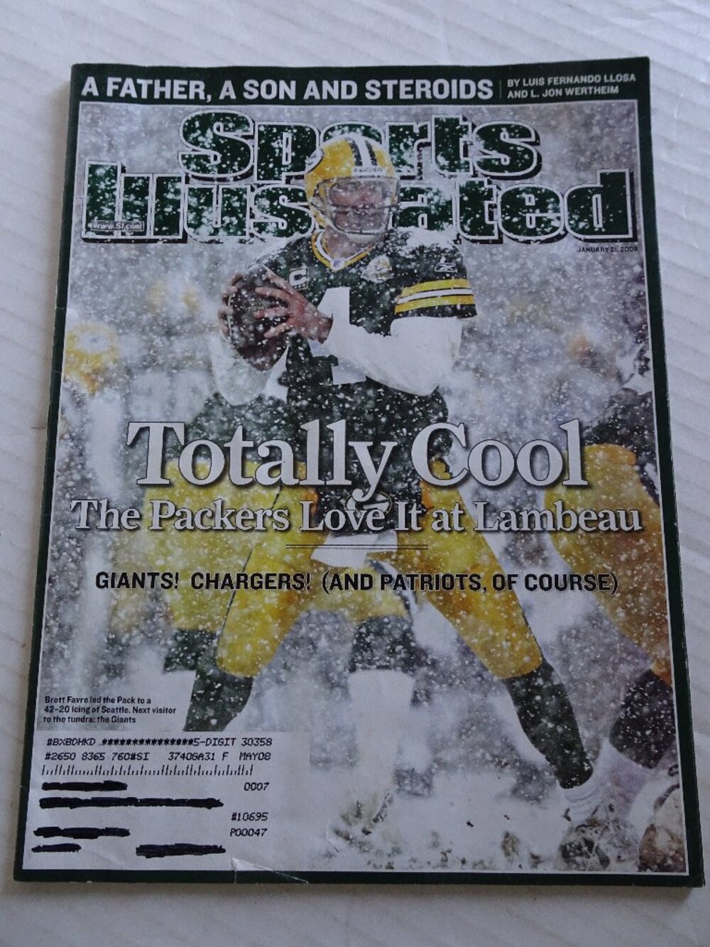Sports Illustrated Magazine - January 21, 2008 - Brett Favre Totally Cool